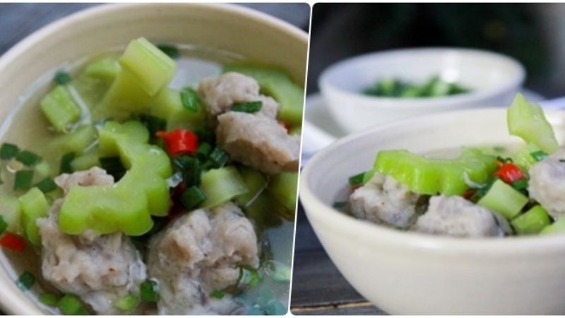 canh khổ qua cá thác lác